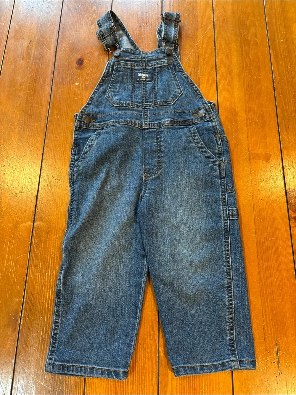 OshKosh B'gosh Dark Blue Denim Overalls for Kids Size 2T